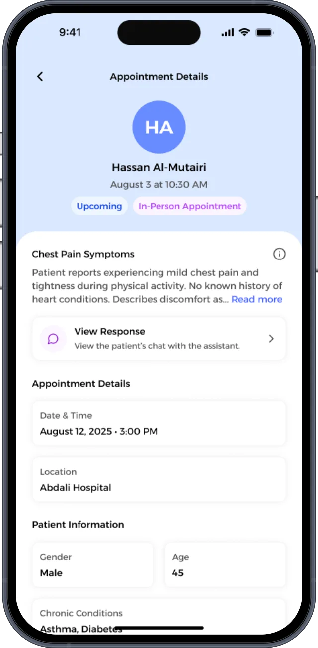 Full appointment context
